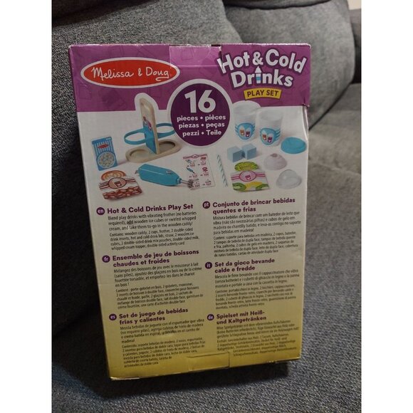 Melissa & Doug Hot & Cold Drinks 16 Piece Play Set New In Box NIB - Picture 3 of 7